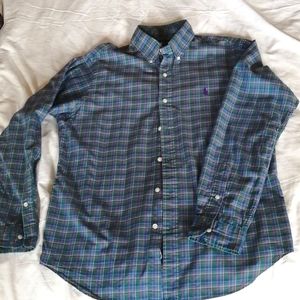 Plaid cotton button-down shirt